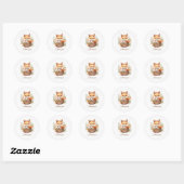 Woodland Fox Baby Shower Thank You  Ronde Sticker (Vel)