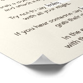 Woodland Fox Baby shower Zeg geen Baby Poster (Hoek)