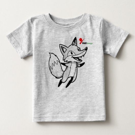 Woodland Fox Baby T-shirt (Voorkant)