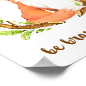 Woodland Fox Be Brave Little One Poster (Hoek)