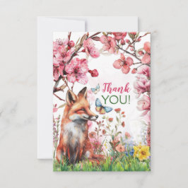 Woodland Fox bedankjes Bedankkaart