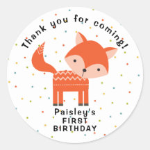 Woodland fox bedankt voor je komst.