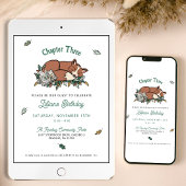 Woodland Fox boek thema verjaardag Kaart