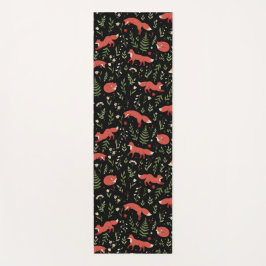 Woodland Fox Botanical Pattern Yogamat