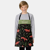 Woodland Fox Botanical Personalized Kids Schort (Gedragen)