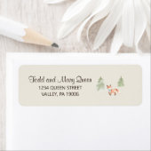 Woodland Fox Boy Baby shower Return Address Labels (Insitu)