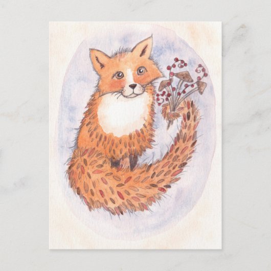 Woodland Fox Briefkaart (Voorkant)