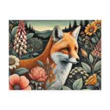 Woodland Fox Briefkaart | Schattigee Forest Animal