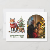 Woodland Fox Cozy Forest Christmas Magic Photo Feestdagenkaart (Voorkant)