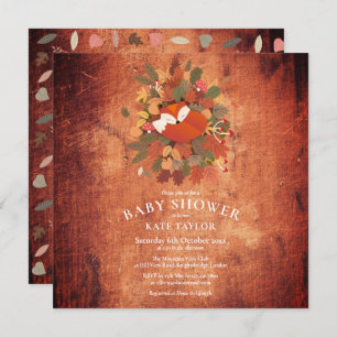 Woodland Fox Cub Baby shower / Strooien Kaart