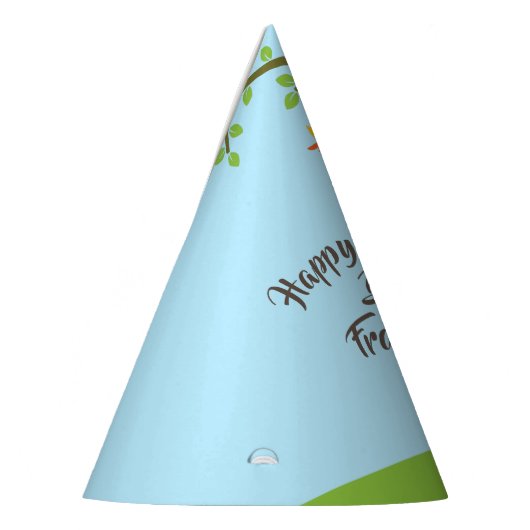 Woodland Fox Cute Kids Birthday Party Feesthoedjes (Links)