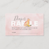 Woodland Fox Diaper Raffle Invitation Enclosure Informatiekaartje (Voorkant)