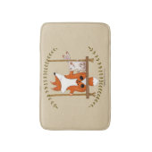 Woodland Fox en Bunny Swing Badmat (Voorkant Verticaal)