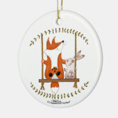Woodland Fox en Bunny Swing Keramisch Ornament (Links)