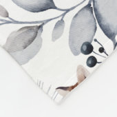 Woodland Fox en Gray and Silver Foliage Fleece Deken (Hoek)