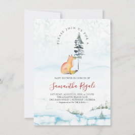 Woodland Fox en Greenery Baby shower