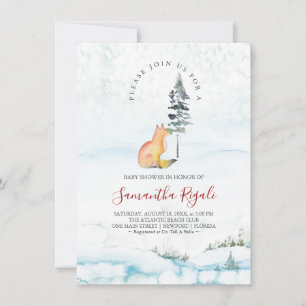 Woodland Fox en Greenery Baby shower