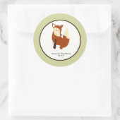 Woodland Fox Favor Stickers 3 inch (Tas)