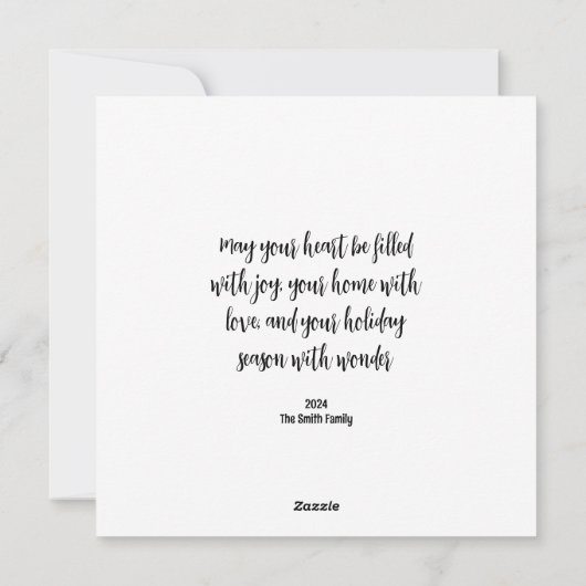 Woodland Fox Flat Kerstkaart (Achterkant)