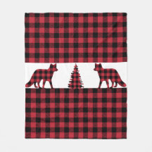 Woodland Fox Fleece Blanket