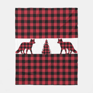 Woodland Fox Fleece Blanket Deken