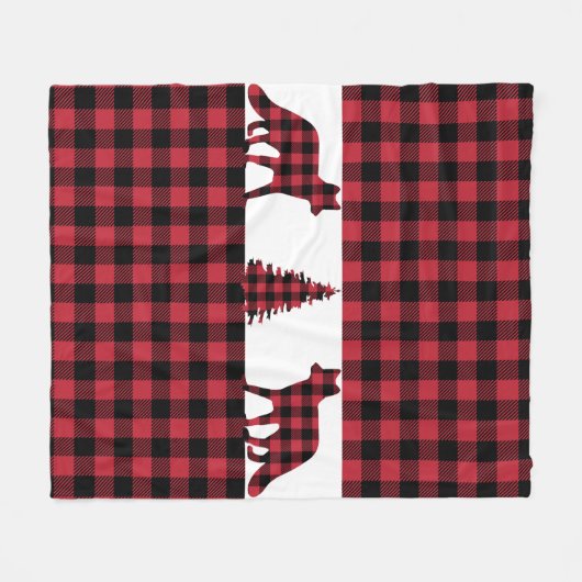 Woodland Fox Fleece Blanket Deken (Voorkant (Horizontaal))