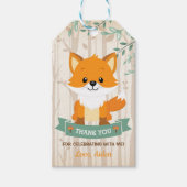 Woodland Fox Forest 1st Birthday Party Baby shower Cadeaulabel (Voorkant)