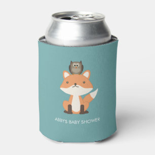 Woodland Fox Forest Baby shower Custom Blikjeskoeler