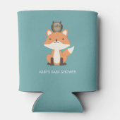 Woodland Fox Forest Baby shower Custom Blikjeskoeler (Achterkant)