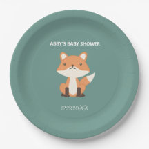 Woodland Fox Forest Baby shower Custom Paper Bord