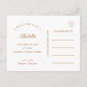 Woodland Fox Foto Geboorte Aankondiging Briefkaart (Achterkant)