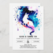 Woodland Fox Frolic Verjaardag Kaart (Voorkant / Achterkant)