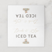 Woodland Fox Girl Drinks & Sips Iced Tea Drink Plaatskaartje (Buitenkant ongevouwen)