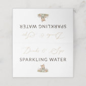 Woodland Fox Girl Sparkling Water Drink Label Plaatskaartje (Buitenkant ongevouwen)