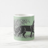Woodland Fox Gray, Green Rustic Animal Koffiemok (Center)
