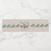 Woodland Fox Greenery Baby shower Rustic Waterfles Etiket (Enkel label)