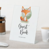 Woodland Fox - Guest book Reclamebord Met Voetstuk (Insitu)