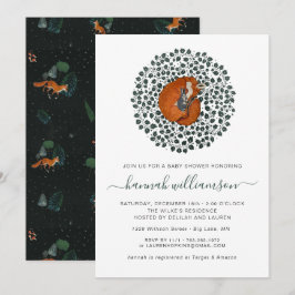Woodland Fox & Haas | Bos Baby Shower Kaart