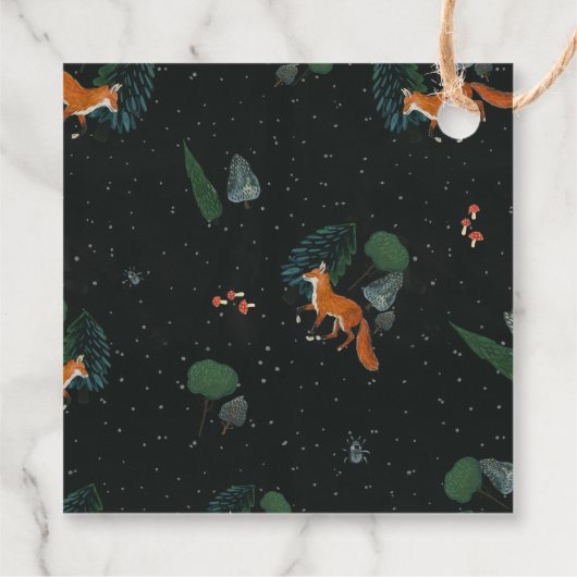 Woodland Fox & Hare Baby shower Verjaardag Bedankjes Labels (Achterkant)