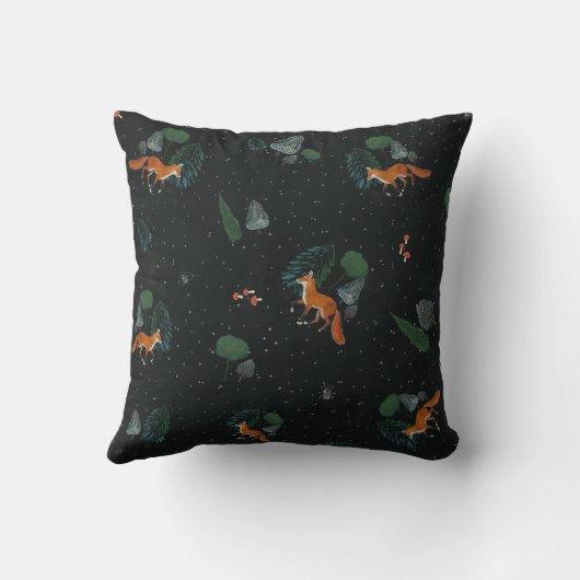 Woodland Fox & Hare | Nursery Birth Stats Pillow Kussen (Achterkant)