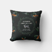 Woodland Fox & Hare | Nursery Birth Stats Pillow Kussen (Voorkant)