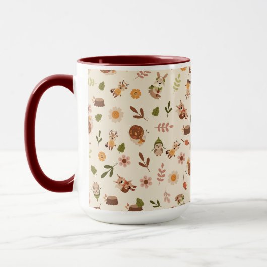 Woodland Fox Herfst thema neutraal Mok (Links)