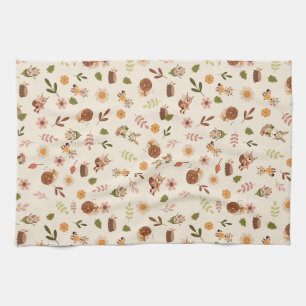 Woodland Fox Herfst thema neutraal Theedoek