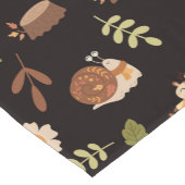 Woodland Fox Herfstthema Donker Korte Tafelloper (Hoek)