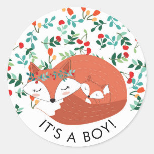 Woodland Fox Het is een Sticker van de Jongensguns