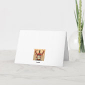 Woodland fox in Christmas hat holiday card Feestdagen Kaart (Achterkant)