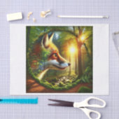 Woodland Fox in het bos Decoupage Paper Tissuepapier (Craft)