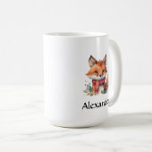 Woodland Fox in Sjaal gepersonaliseerd Koffiemok (Voorkant rechts)