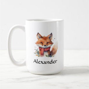 Woodland Fox in Sjaal gepersonaliseerd Koffiemok