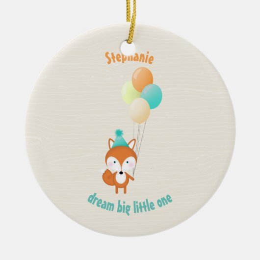 Woodland Fox Keramisch Ornament (Voorkant)